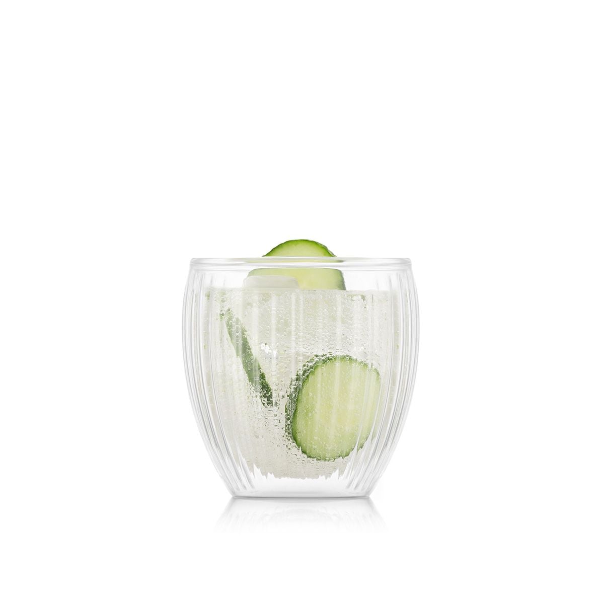 Bodum Pavina Double Wall Ribs Glass - 2 Pack