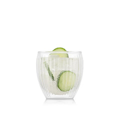 Bodum Pavina Double Wall Ribs Glass - 2 Pack
