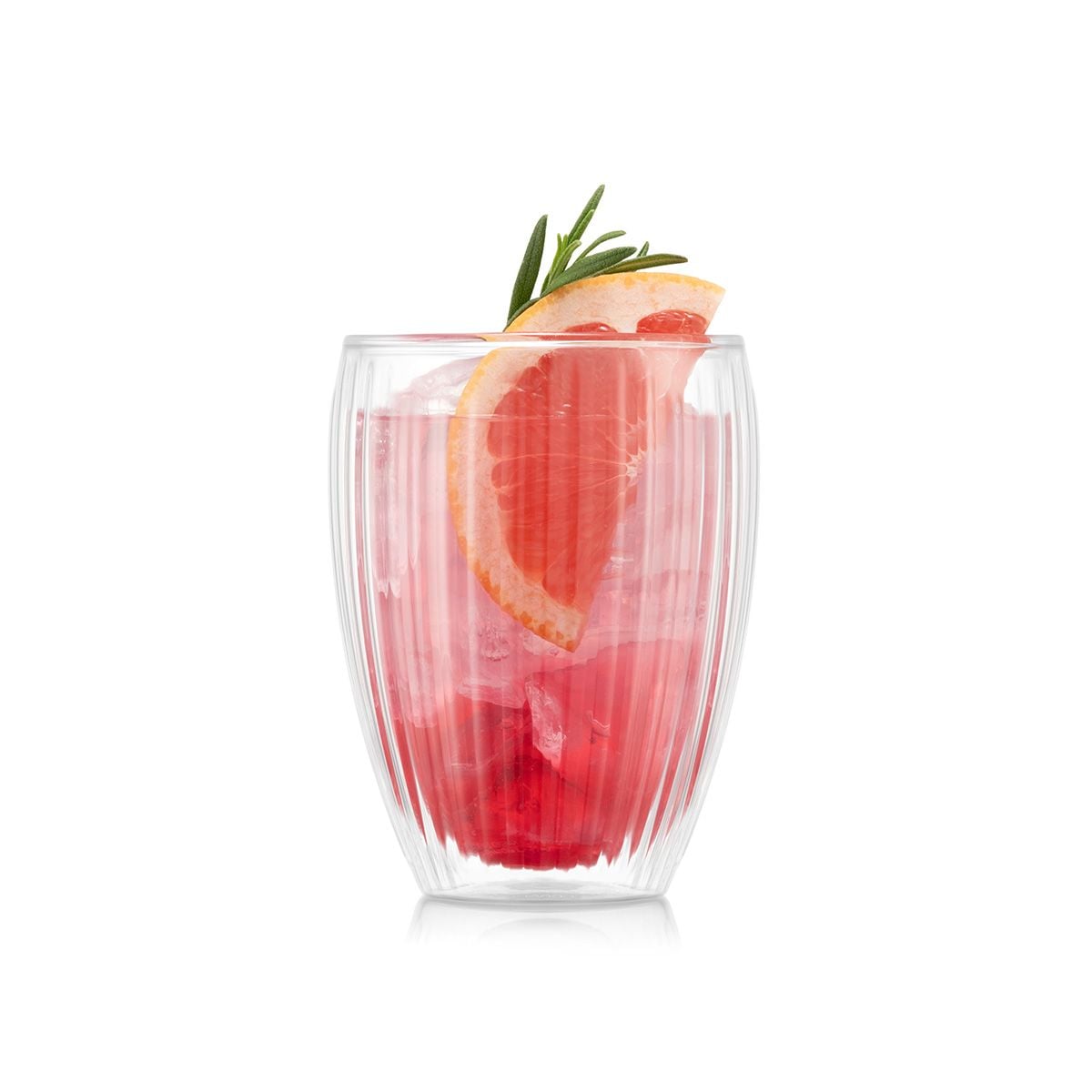 Bodum Pavina Double Wall Ribs Glass - 2 Pack