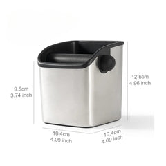 Cafemasy - Stainless Steel Coffee Knock Box Square
