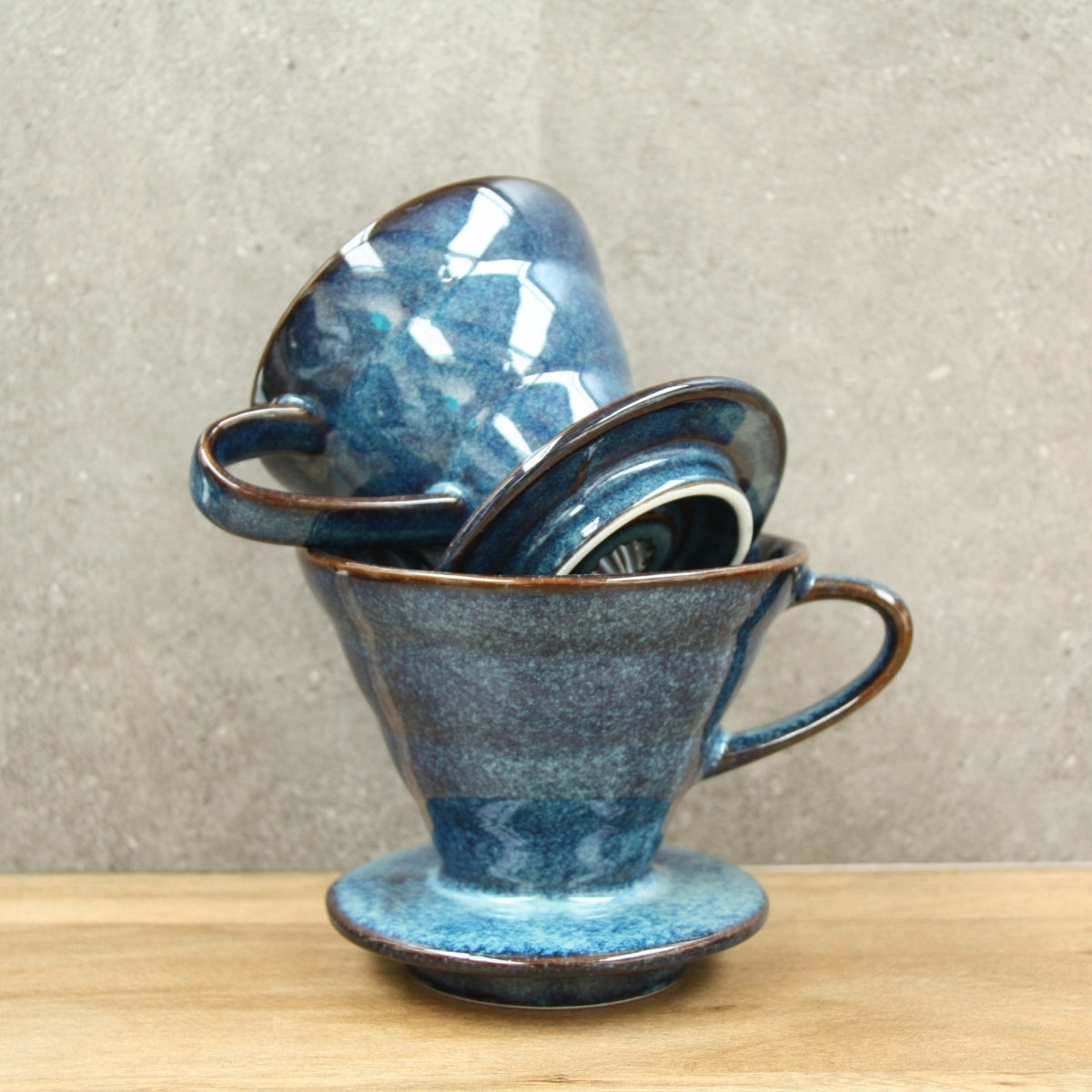 Ceramic Coffee Dripper - Deep Blue
