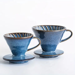 Ceramic Coffee Dripper - Deep Blue
