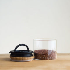Airscape Glass/ Bamboo 4" Small Container - 200g