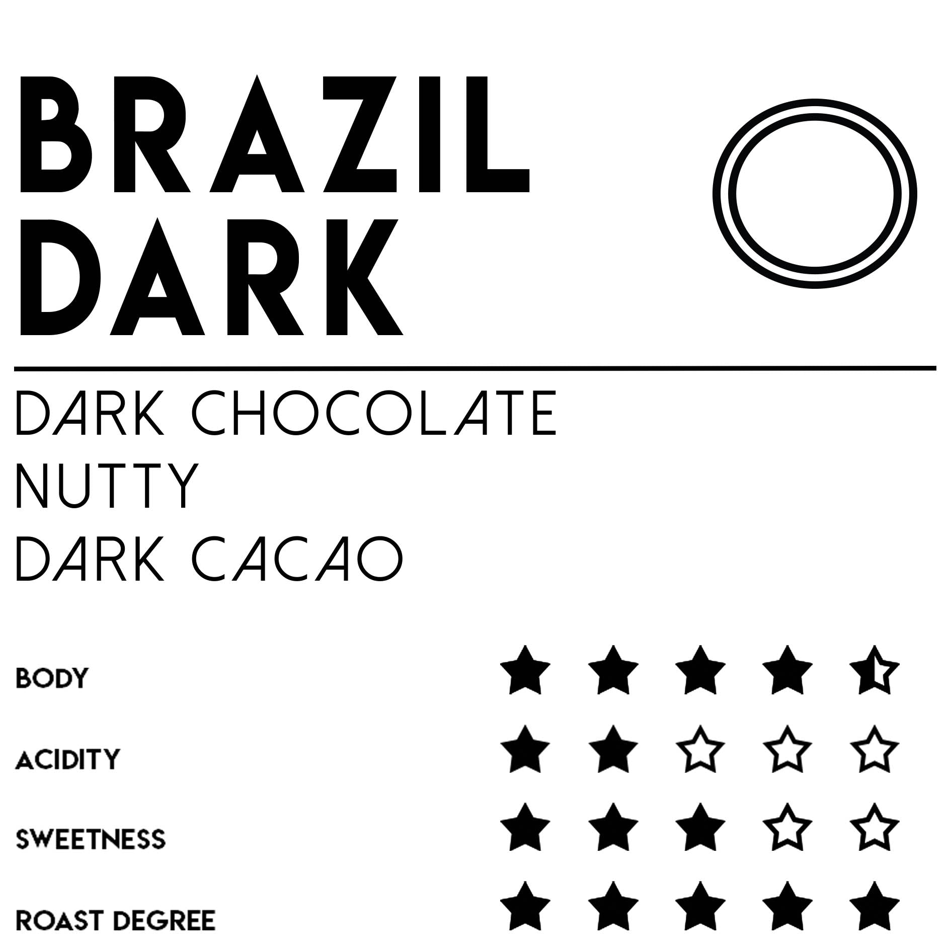 M Coffee Brazil Dark Coffee - Single Origin