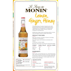 Monin Lemon, Ginger & Honey Syrup 700ml