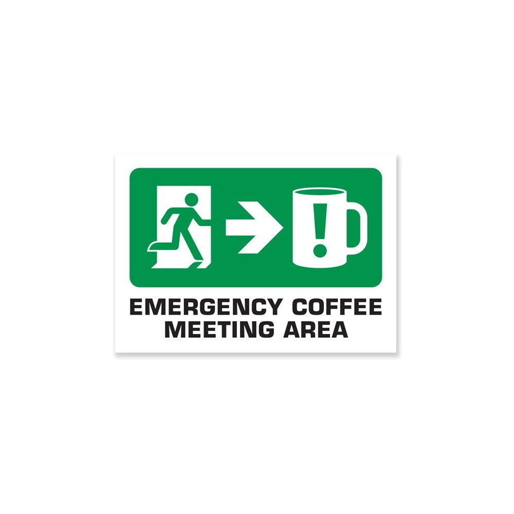 Emergency Coffee Wooden Sign A4